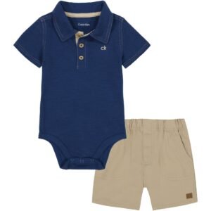 Calvin Klein Calvin Klein Baby Boys 2-Piece Insignia blue, White pepper