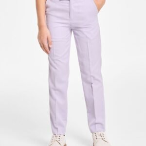 Calvin Klein Big Boys Stretch Tick Weave Pa Light Purple