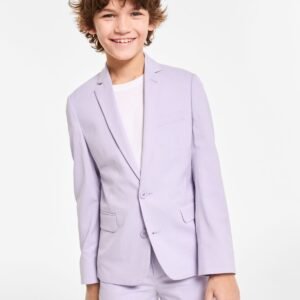 Calvin Klein Big Boys Stretch Tick-Weave Su Light Purple