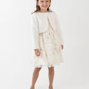 Rare Editions Girls 2T-6X 2-Piece Bolero and Ivory
