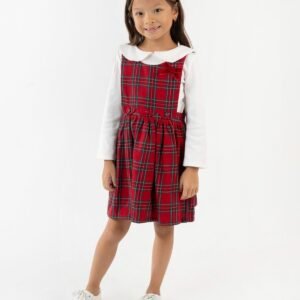 Rare Editions Girls 2T-6X 2-Piece Checkered RED