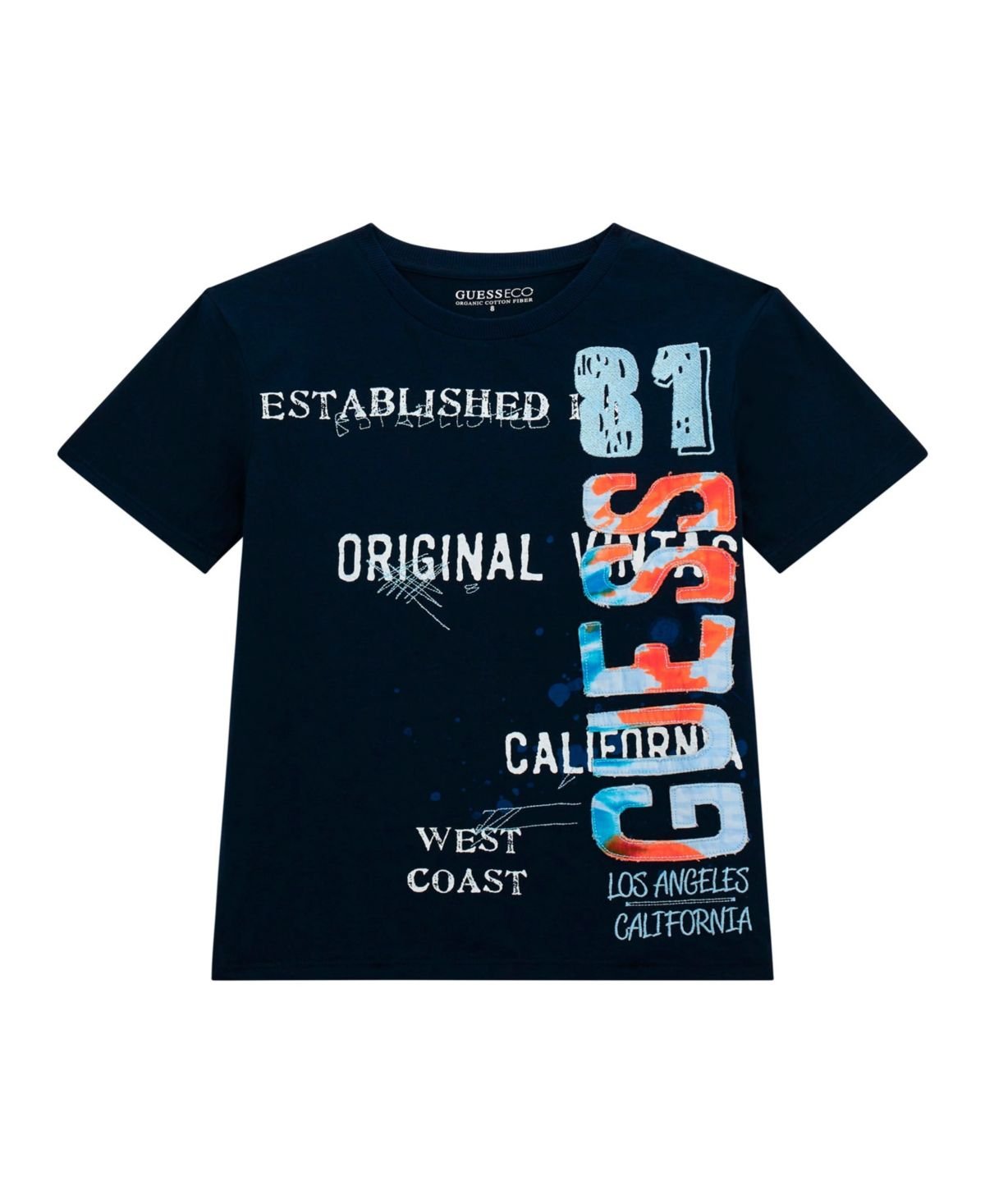 GUESS Big Boys Short Sleeve T- Blue