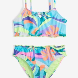 Breaking Waves Big Girls 2-Pc. Wavy Palm Lett Multi