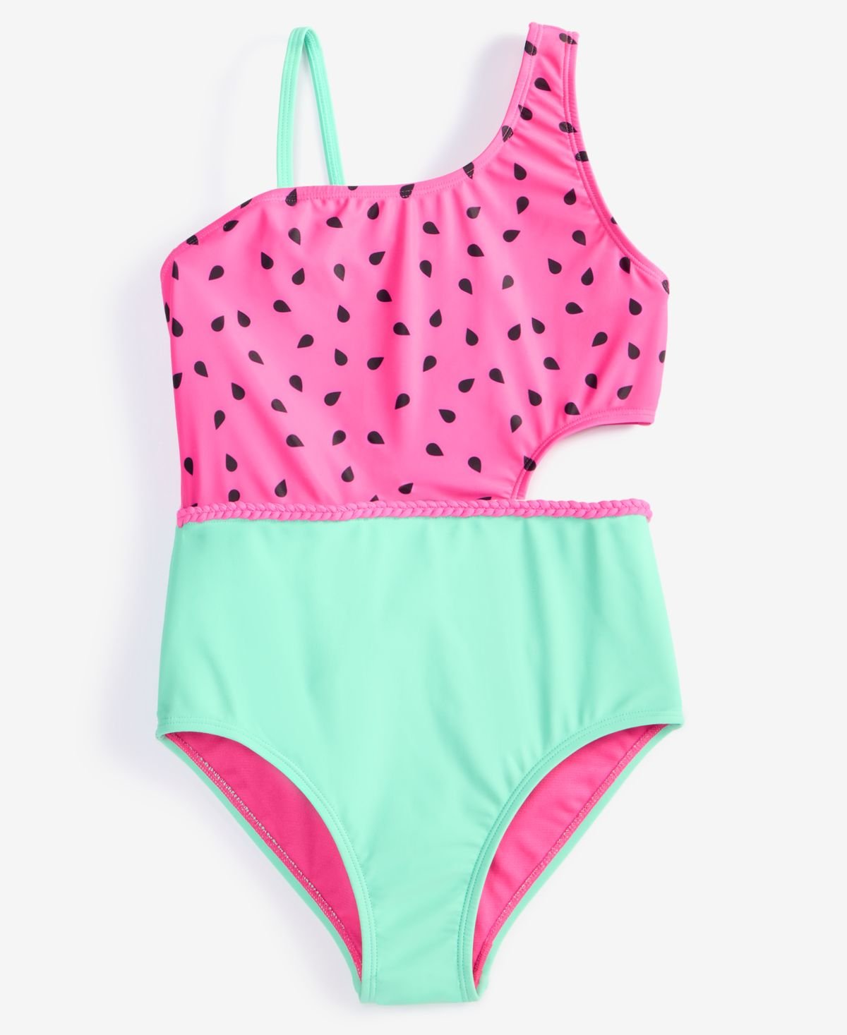 Breaking Waves Big Girls Watermelon One-Piece Multi