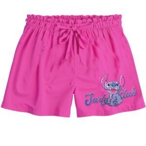 Disney Big Girls Stitch Embroi Pink