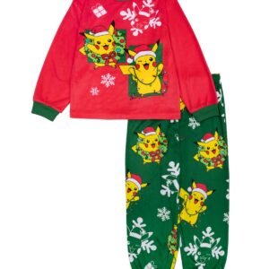 Pokemon Boys 6-12 2-Piece Printed Top RedGreen