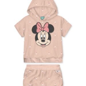 Disney Baby Girls Minnie Mouse Terry Peach