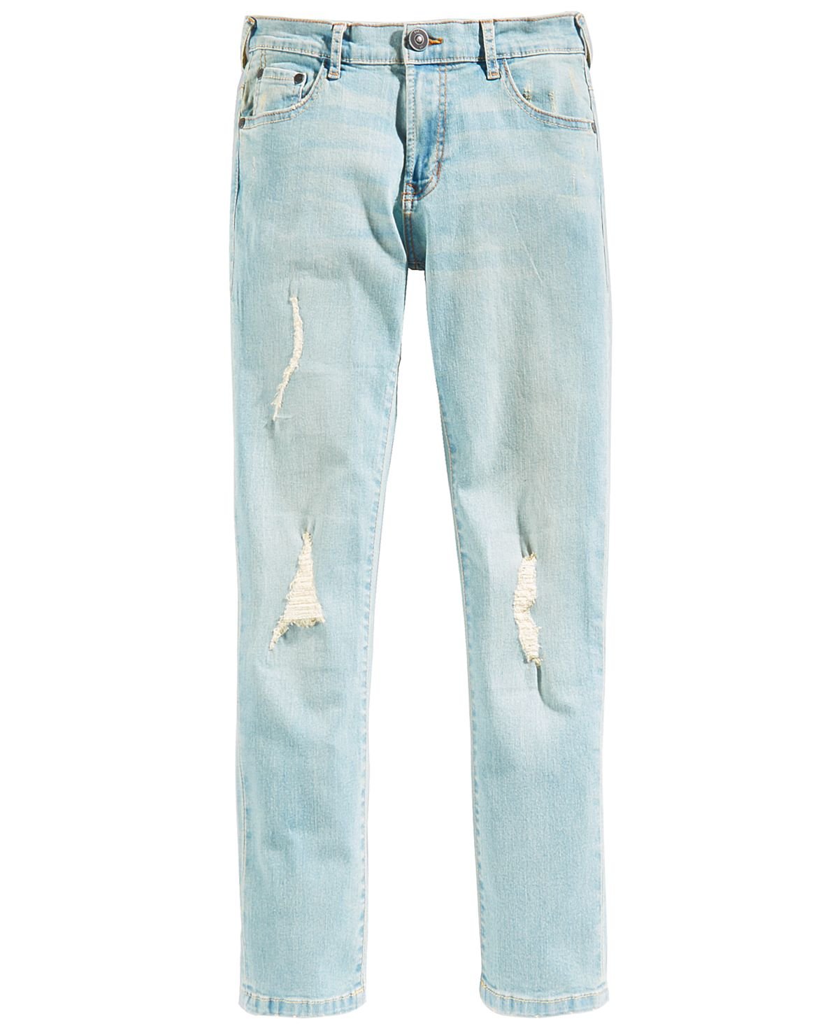 Ring of Fire Distressed Denim Slim-Fit Jean Medusa