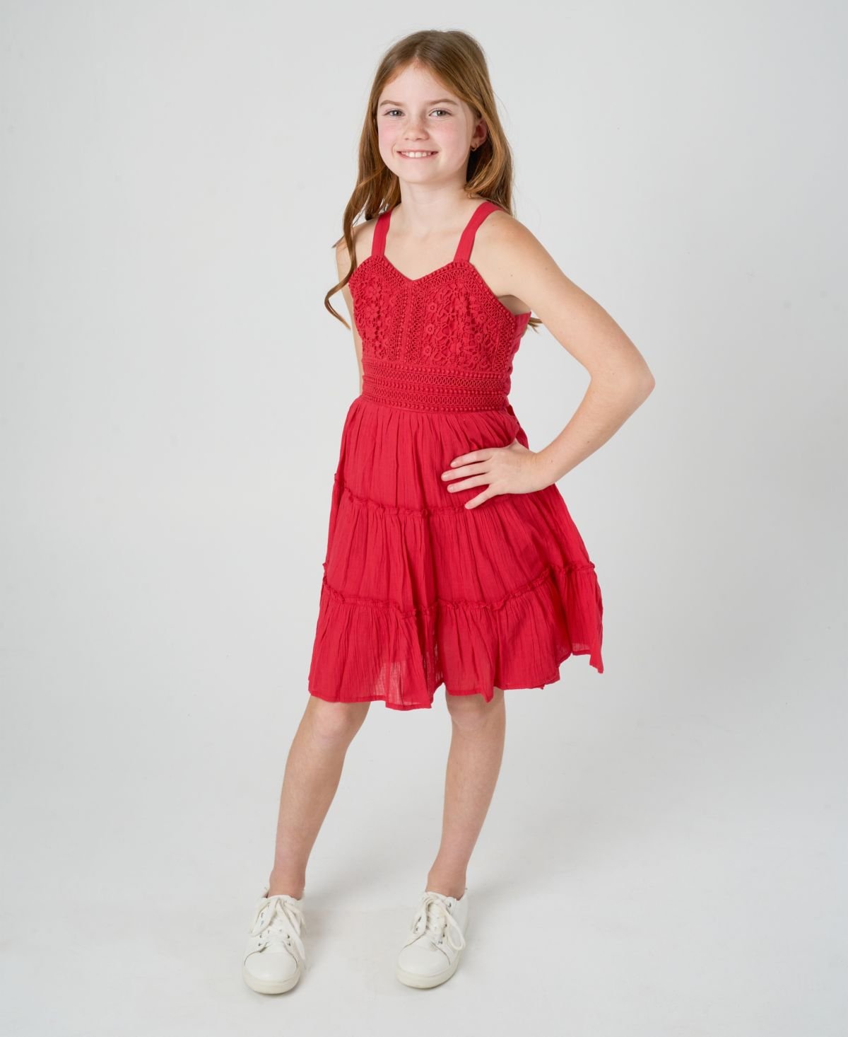 Rare Editions Rare Editions Big Girls Croche Red