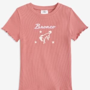 Grayson Threads Kids, The Labe Girls 4-8 Ford Bronco Short-Sl Pink
