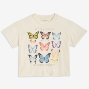 Grayson Threads Kids, The Labe Girls 4-8 Butterfly Short-Slee Off-white