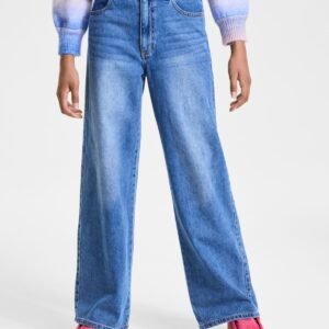 With Jules Big Girls Wide-Leg Jeans Medium Blue M 810