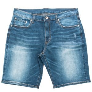 Clothes with Casual short jeans pants isolated on white background